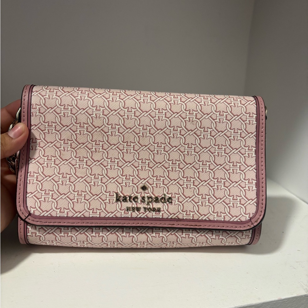 Kate Spade Pink Star Pattern Clutch